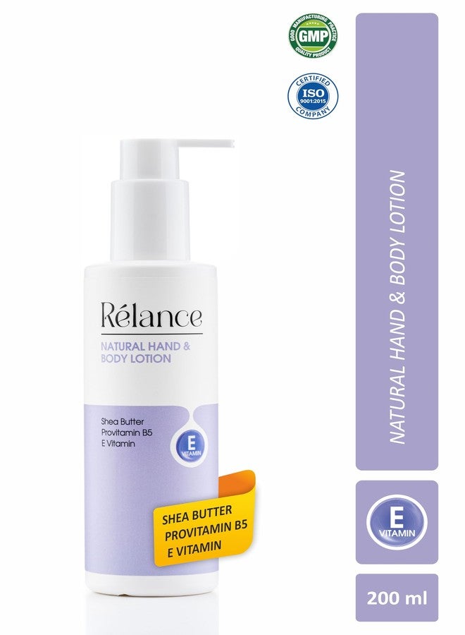 Relance Natural Hand & Body Lotion with Shea Butter, Provitamin B5, Vitamin E, 200ml, GMP & ISO Certified - Image 4